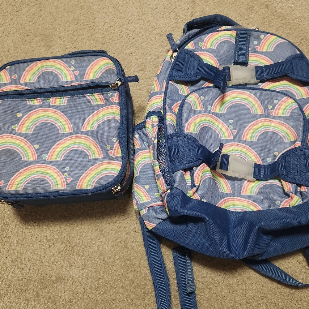 Pottery Barn Rainbow Pre-School Backpack and Lunchbox